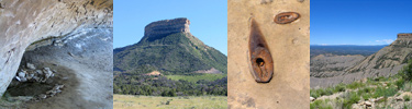 Various geologic features.