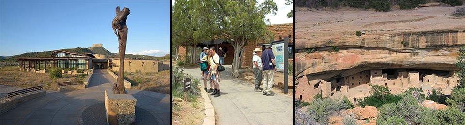 Collage of visitor center, museum, and Spruce Tree House Collage of visitor center, museum, and Spruce Tree House