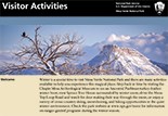 Front page of winter visitor guide publication
