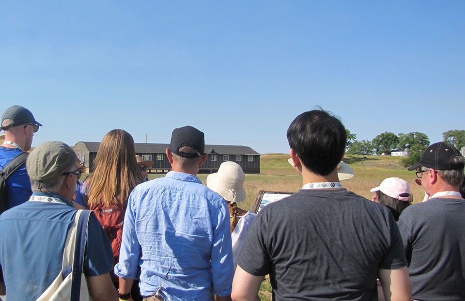 People attending the 2018 Minidoka National Historic Site Pilgrimage which will be held virtually this year. People tour Minidoka National Historic Site while attending the 2018 Minidoka Pilgrimage.