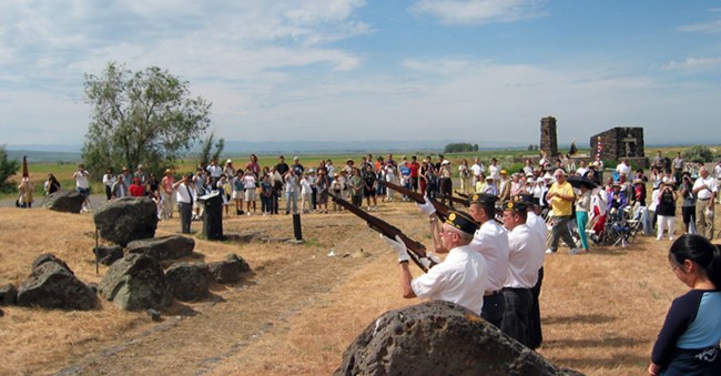 People attending a Minidoka Pilgrimage
