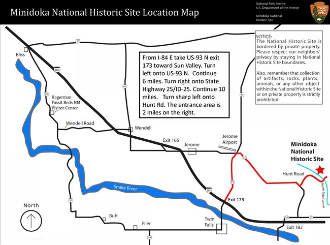 Driving direction to Minidoka from I84