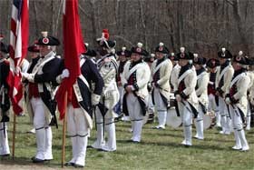 Fife and drum corps at Meriam's Corner