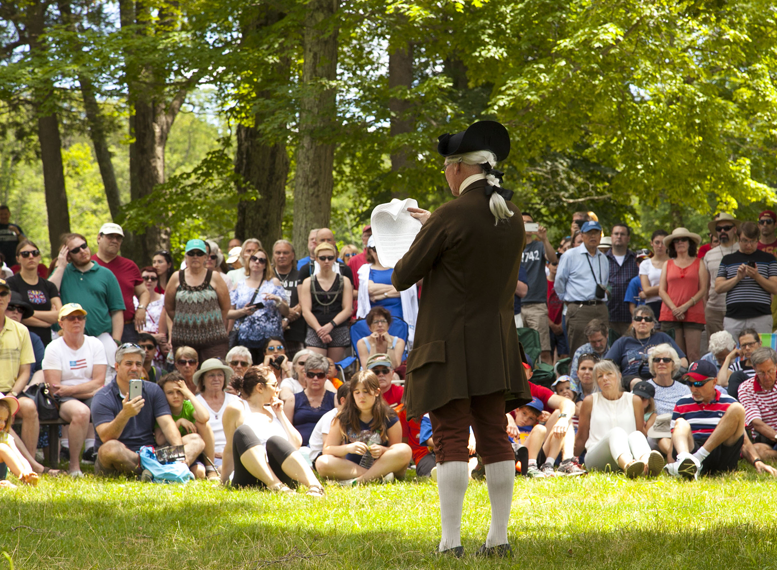 Ed Hurley reads the Declaration of Independence