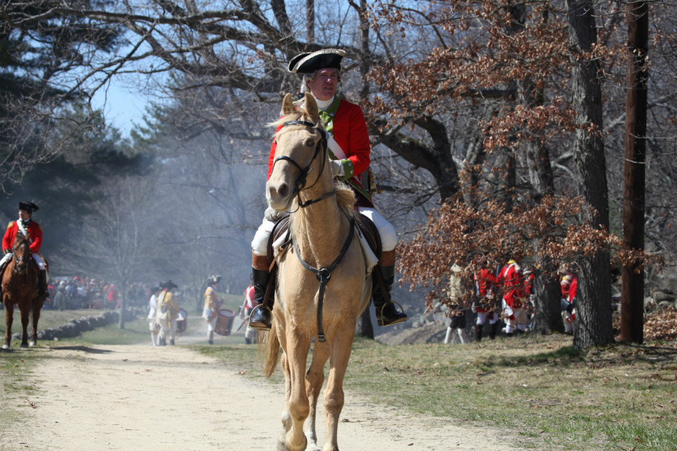 British Horseman British soldiers on Battle Road Battlefield