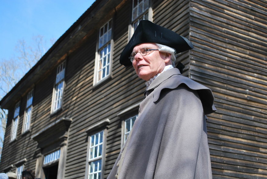 Volunteer Ed Hurley outside Hartwell Tavern