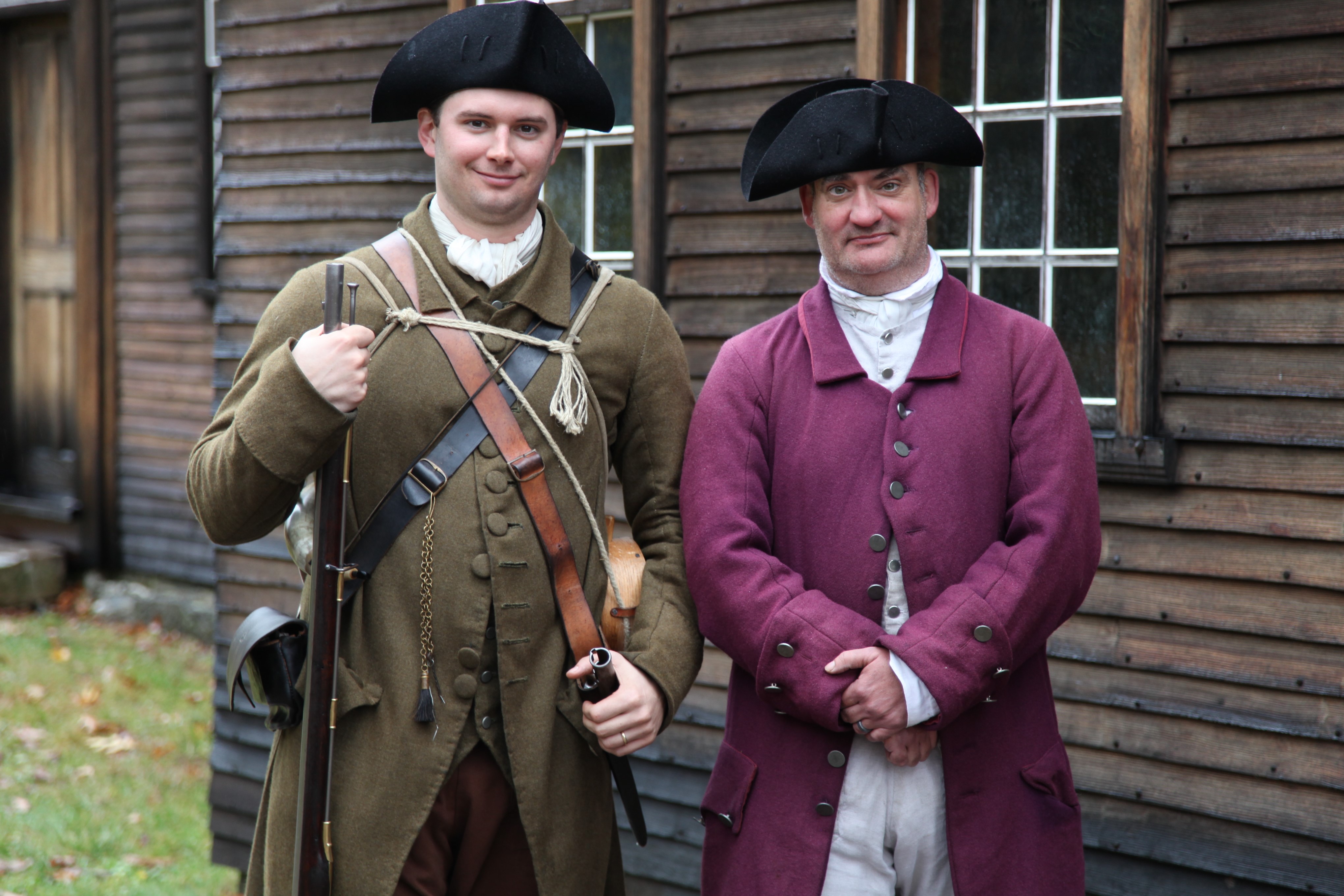two men in colonial dress