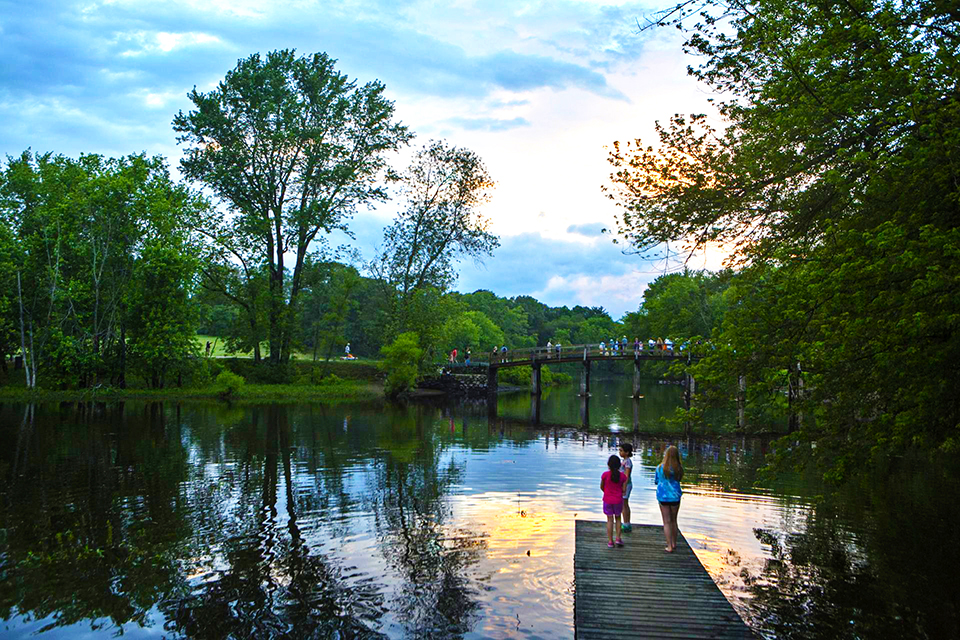 Summer at North Bridge, Concord, MA Concord River by North Bridge