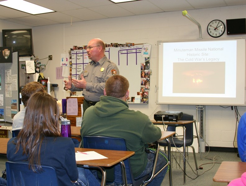 Minuteman Missile Ranger speaking to a class in Western South Dakota Minuteman Missile Ranger speaking to a class in Western South Dakota