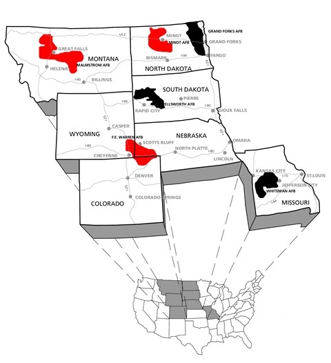 Minuteman Missile Fields in the United States (small)