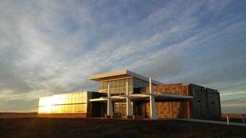 Minuteman Missile National Historic Site Visitor Center at dusk on a late autumn afternoon Minuteman Missile National Historic Site Visitor Center at dusk on a late autumn afternoon