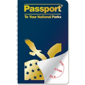 passportBook A small spiral bound blue book.