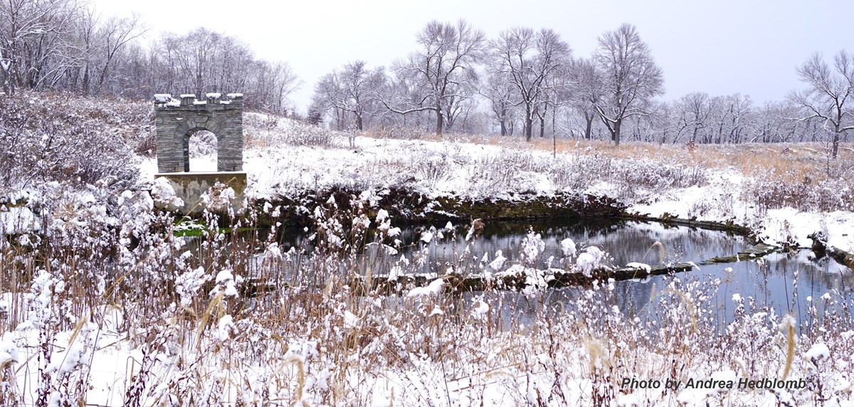 Winter scene at Coldwater Spring House Winter scene at Coldwater Spring House