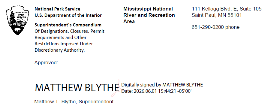 The superintendent's signature of the compendium.