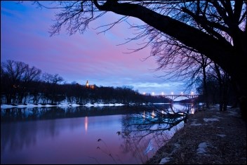 The Mississippi at twilight.