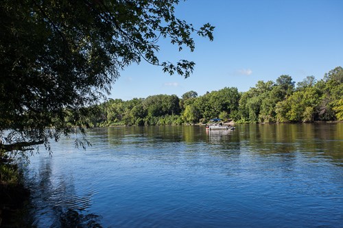 View of the Mississippi River from the shore of the Park.