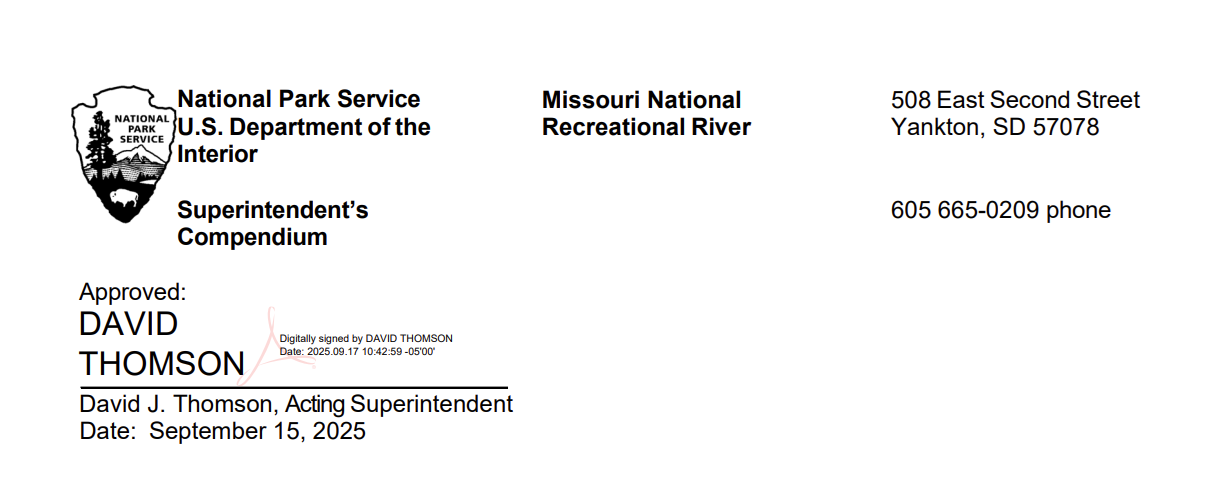 Signed document header for Superintendent's Compendium, Signed 9-17-2025
