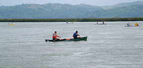 Canoeists on the river Canoeists on the river