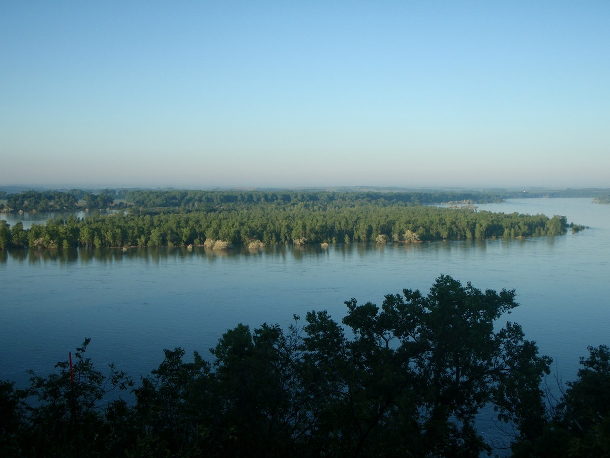 The Missouri National Recreational River during the historic flood of 2011