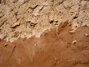 New and old plaster