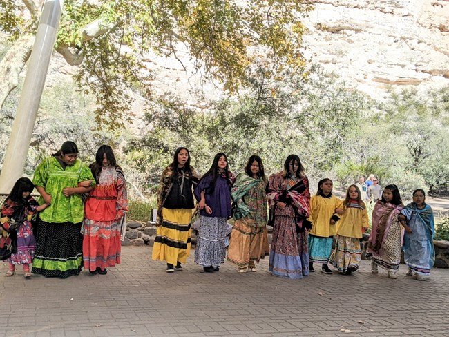 Young Yavapai-Apache dancers