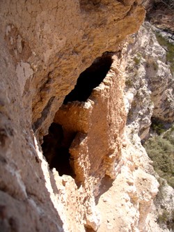 Looking down from the balcony of level five