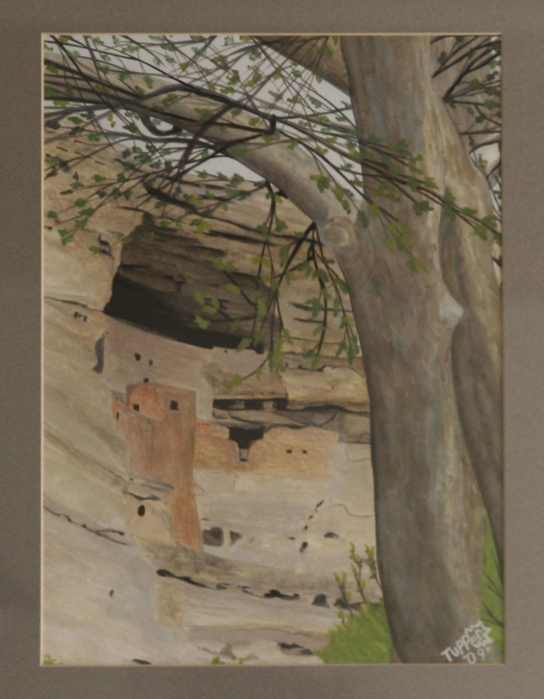 Painting of Montezuma Castle by Tupper