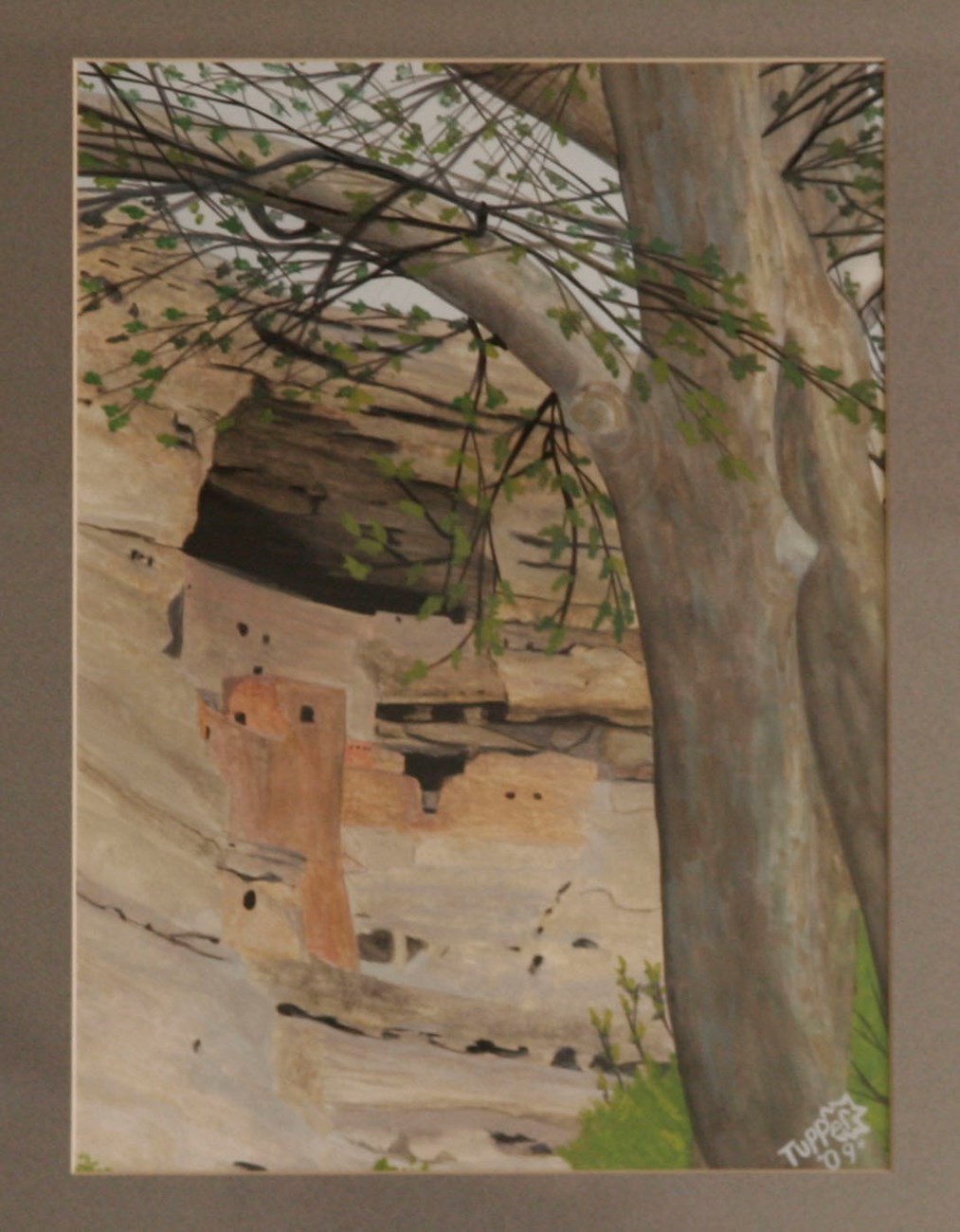 Painting of Montezuma Castle by Tupper