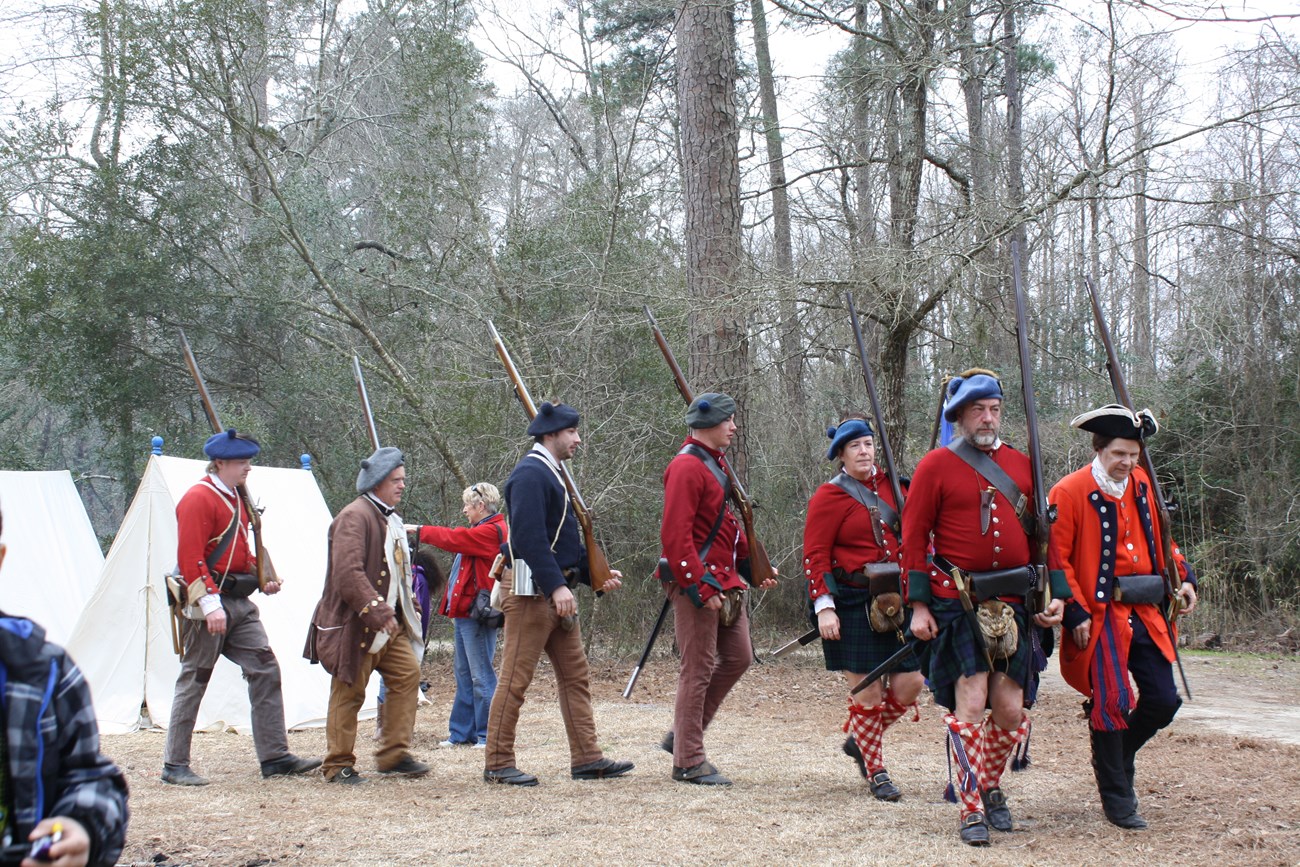 Men in formation