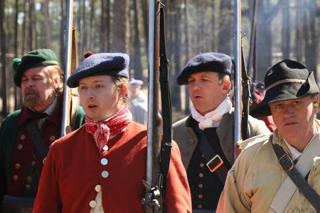 Loyalists soldiers marching