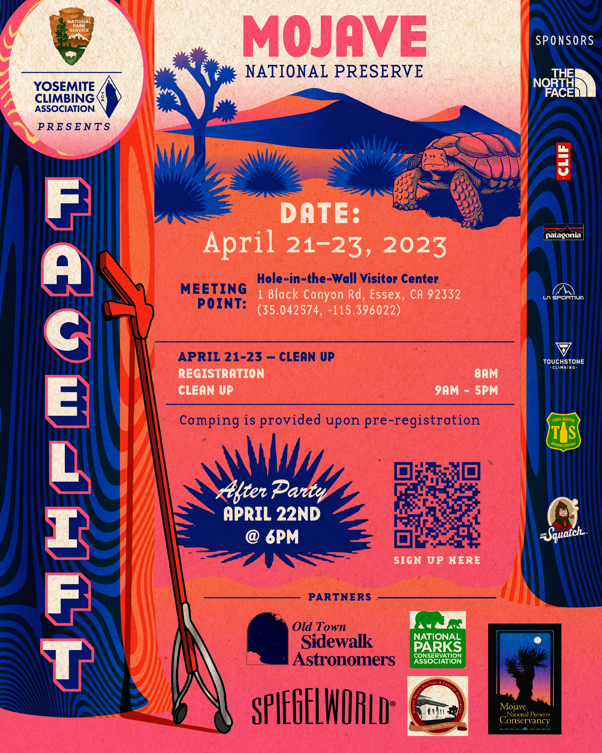 Promotional Poster for Facelift event April 21-23 at Mojave National Preserve