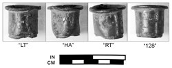 Inscribed canteen spout Inscribed canteen spout