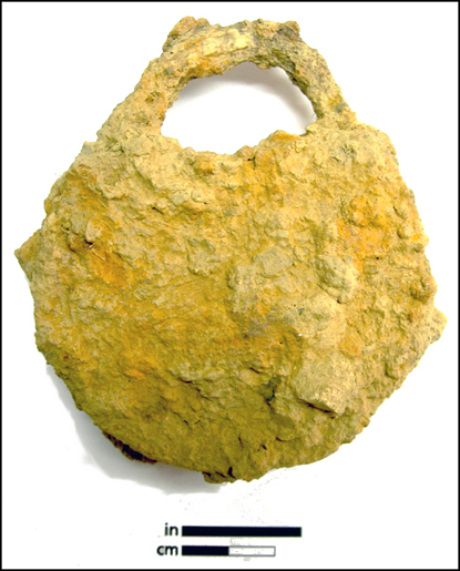 An extremely corroded padlock