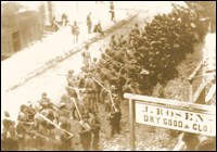 Confederate soldiers march through Frederick, Maryland