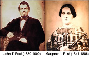 Two photos: John Best on left and Margaret Joanna Best on the right.