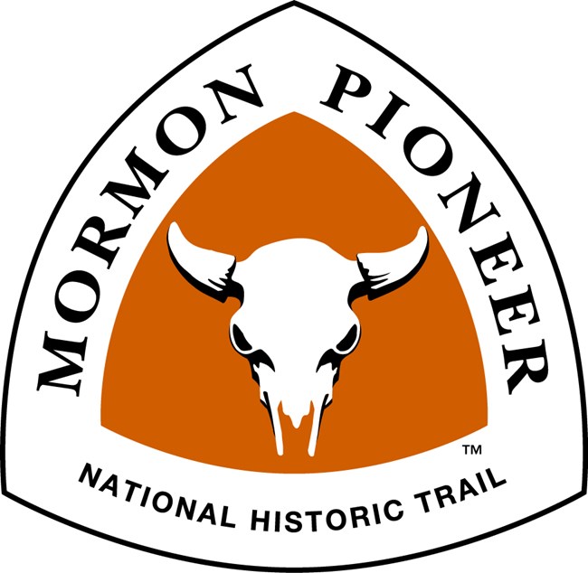 A triangle with "Mormon Pioneer" and an oxen skull.