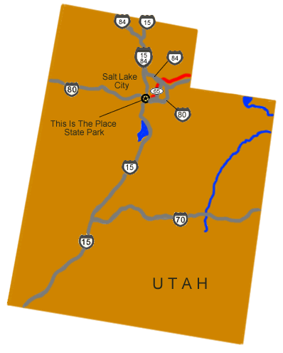 A map of Utah depicting major highways.