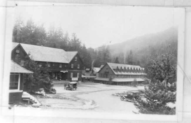 First National Park Inn built by Tacoma & Eastern Railroad Company.