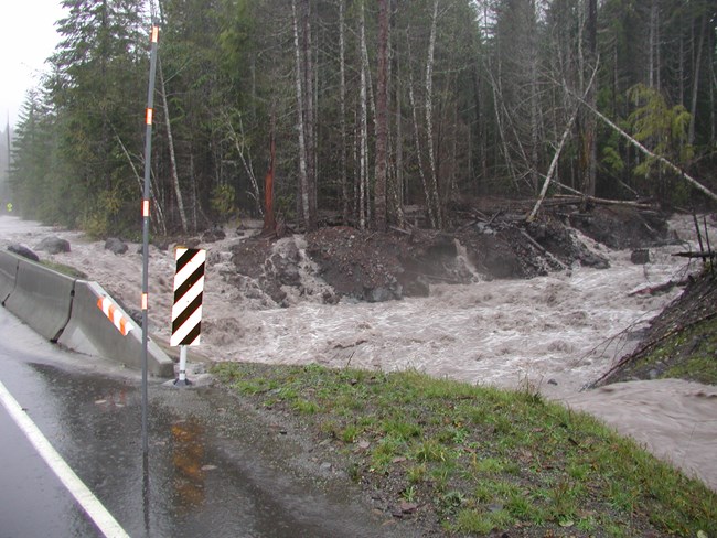 A look at the new Kautz Creek channel entering the culverts installled after the 2006 flood