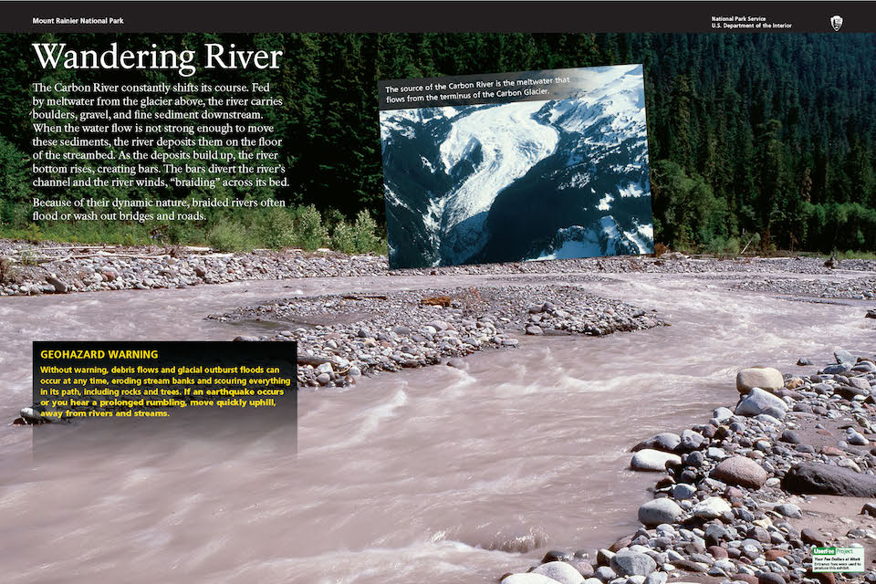 Chenuis Falls Trailhead Wayside Mount Rainier National Park (U.S
