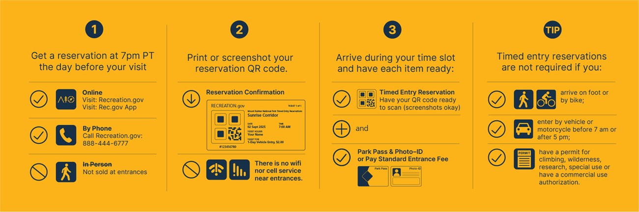 Steps to get a Timed Entry Reservations in 2025