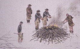 Soldiers trying to keep warm. Soldiers trying to keep warm.