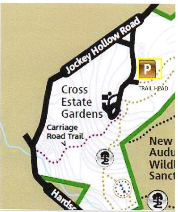A trail map detailing an area for demonstrations