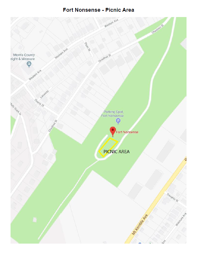 A map detailing an area for demonstrations