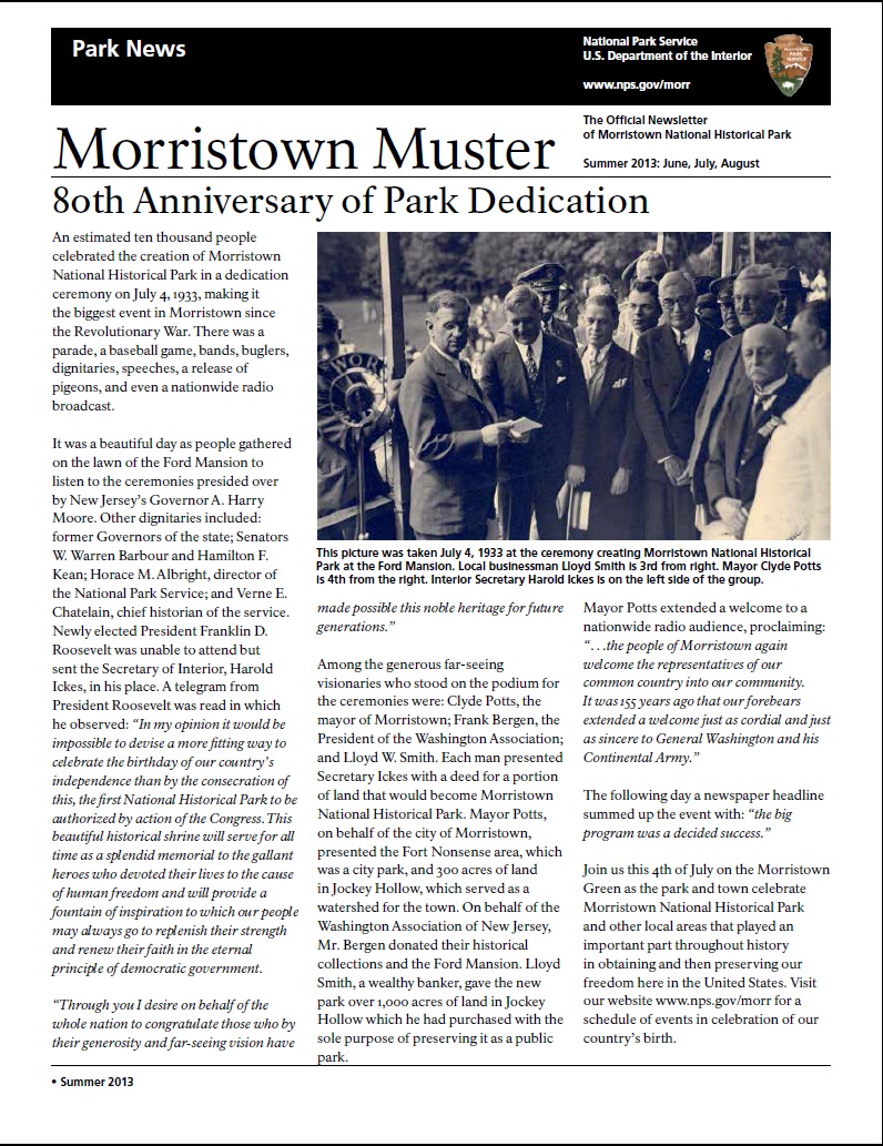 Summer 2013 Newsletter cover