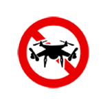 Unmanned aerial vehicles are prohibited symbol. Unmanned aerial vehicles are prohibited symbol.
