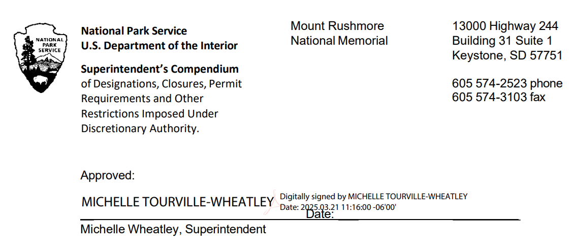 Header page of Superintendent's Compendium with Superintendent Michelle Wheatley's digital signature.