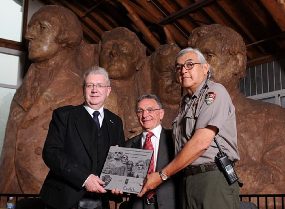 Officials Friday,July 3, 2009, announced a project to digitally preserve Mount Rushmore National Memorial as part of an international project digitally preserving world heritage sites and monuments. Commemorating the partnership at the sculptor's studio a