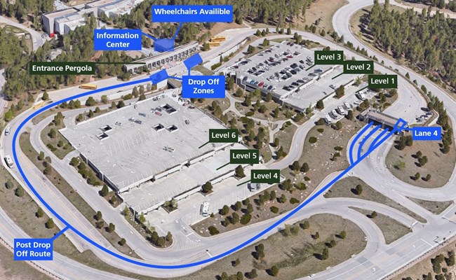 Mount Rushmore ADA parking map