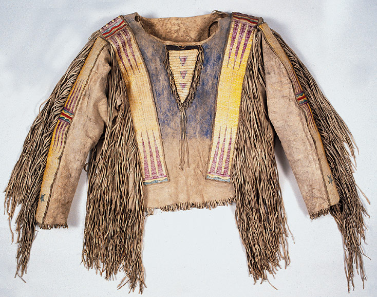 Photo of Chief Red Cloud's Shirt.  See below for details.